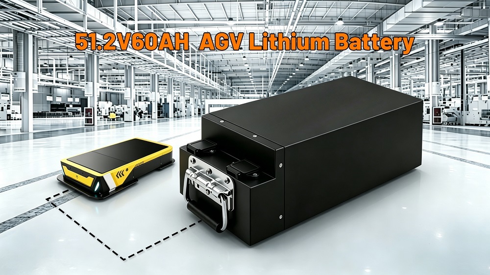 أحدث حالة شركة حول سينغافورة AGV بطارية الليثيوم 51.2V60AH حالة المشروع