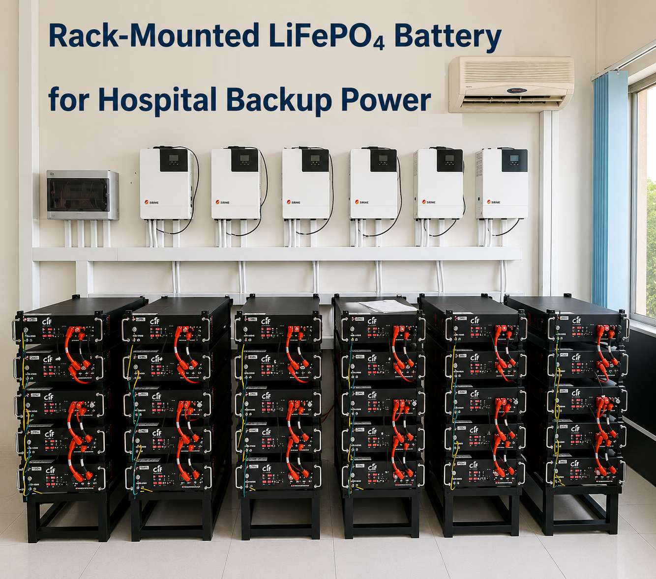 أحدث حالة شركة حول بطارية LiFePO4 مثبتة على الرف للطاقة الاحتياطية للمستشفى