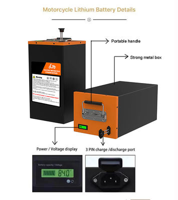 72V 45Ah 50Ah 60Ah LiFePO4 Lithium Ion Battery for Electric Motorcycle with Customized Size and IP67 Waterproof
