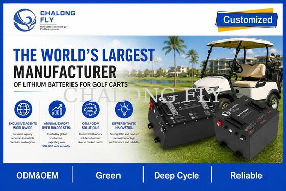 36V & 48V 105Ah LiFePO4 Golf Cart Battery with Smart BMS for Fleet Vehicles