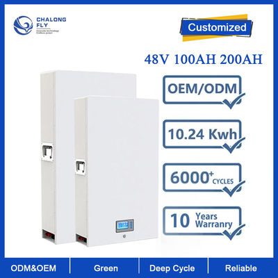 بطارية ليثيوم LiFePo4 OEM ODM قابلة للشحن 48V 100AH ​​200AH 300AH بطارية ليثيوم أيون للمنزل تخزين الطاقة الشمسية