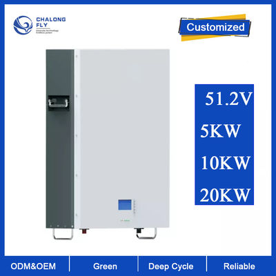 بطارية ليثيوم LiFePo4 OEM ODM 51.2V 100AH ​​200AH تخزين الطاقة الشمسية المنزلية Lifepo4 بطارية ليثيوم مثبتة على الحائط