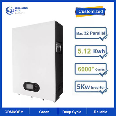 LiFePo4 بطارية ليثيوم OEM ODM 48V 100AH ​​بطارية ليثيوم أيون الشمسية حزمة المنزل 5KWH قدرة لنظام الطاقة الاحتياطية