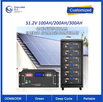 نظام الطاقة الصناعية المنزلية السكنية المخصصة ESS Rack Mounted LiFePO4 بطارية ليثيوم أيون 48v 100ah 3.2V ESS