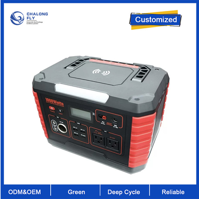 OEM ODM lifepo4 بطارية الليثيوم 1000W إمدادات الطاقة مولد الطاقة الشمسية حزم بطارية الليثيوم للخروج RV EV التخييم