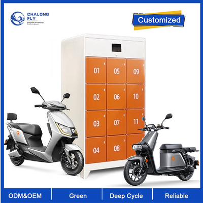 OEM ODM LiFePO4 Lithium Ebike Scooter بطارية تبديل محطة خزانة شحن سريع بطارية مخصصة