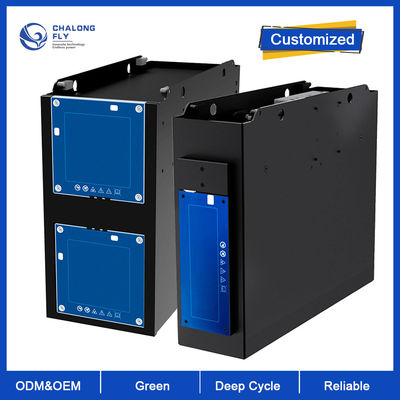 بطارية ليثيوم LiFePO4 OEM ODM بطارية ليثيوم أيون قابلة للشحن AGV حزمة 24 فولت 36 فولت 48 فولت 80AH 150AH 200AH مركبة كهربية
