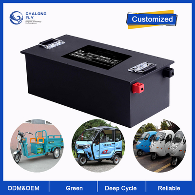 بطارية الليثيوم LiFePO4 80AH 120AH 300AH مخصصة 48V 60V 76V 96V بطارية ليثيوم أيون للكرسي المتحرك الكهربائي / الدراجة الثلاثية