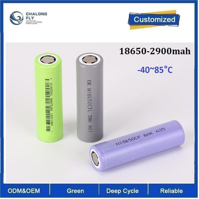 18650 2900mAh درجة حرارة واسعة -40 ~ 85 ° C بطارية الحديد الليثيوم تطبيقه لمصادر الطاقة العسكرية