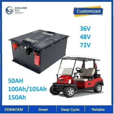 بطارية CLF OEM 48V 100Ah لسيارة الغولف مع خلية بطارية الليثيوم من الدرجة A و 4000 دورة حياة