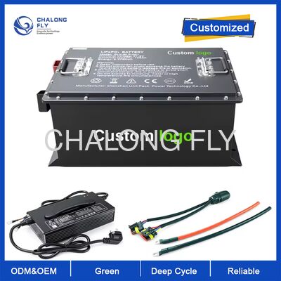 OEM ODM LiFePO4 MAX BMS 200A بطارية عربة الغولف بطارية ليثيوم أيون الكهربائية بطارية عالية السعة 51.2v 105ah