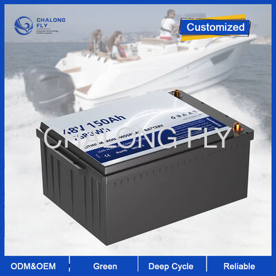 48 فولت 150Ah باك بطارية LiFePO4 مع نظام إدارة مدمج كهربائي قارب بحري يخت طواحين محرك كاياك الملحقات