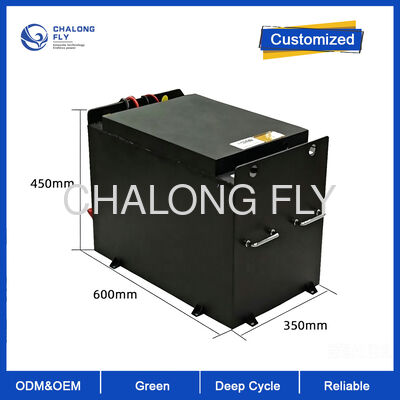 بطارية الرافعة الشوكية LiFePO4 المدمجة 48V 400Ah 155Wh/kg ذات كثافة طاقة عالية تصميم نحيف وقت تشغيل ممتد صناعي