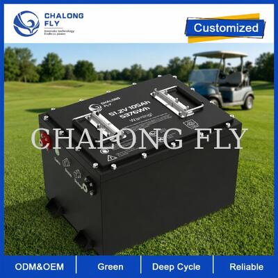 51.2V 105Ah بطارية عربة الغولف LiFePO4 بسعة 5376Wh و Smart BMS لتحويل الرصاص إلى حمض 48V